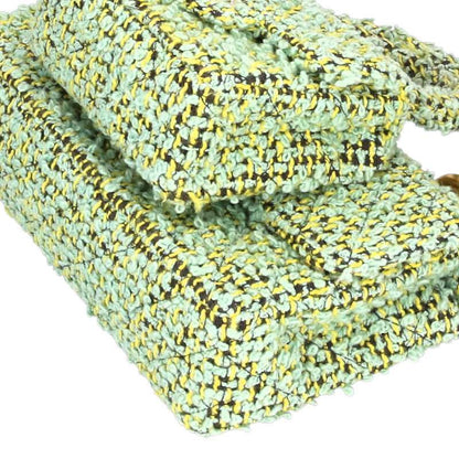CHANEL Oyako Tweed Pair Handbag Green Multi Size ONE SIZE
