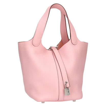 HERMES Picotin PM Rose Sakura Leather Pink Size ONE SIZE
