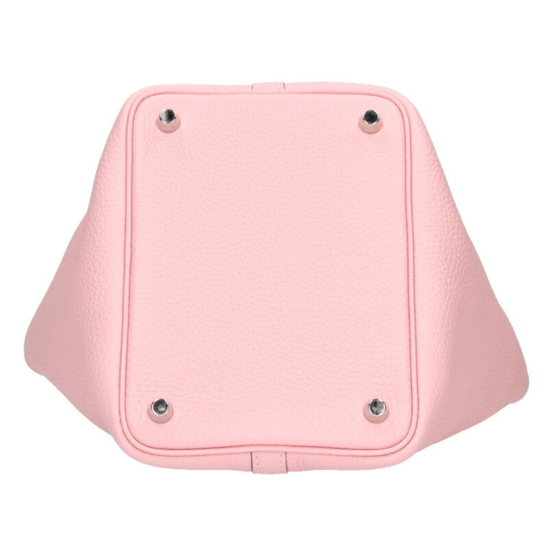 HERMES Picotin PM Rose Sakura Leather Pink Size ONE SIZE
