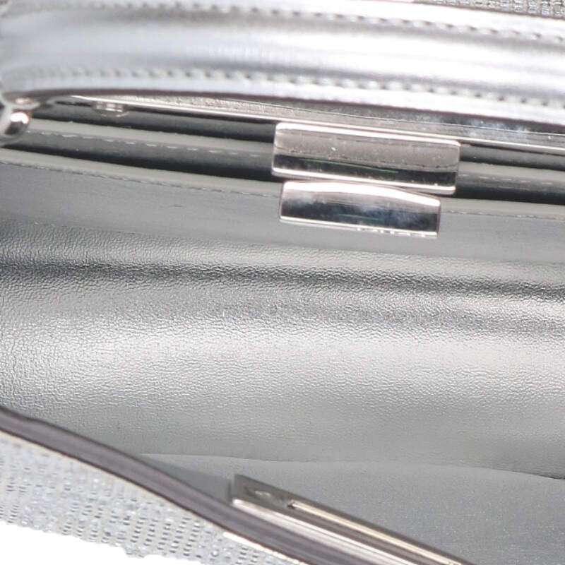 FENDI Peekaboo ISeeU Small FF Crystal Silver Size ONE SIZE