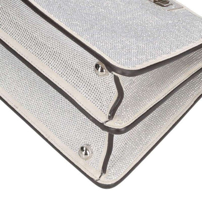 FENDI Peekaboo ISeeU Small FF Crystal Silver Size ONE SIZE