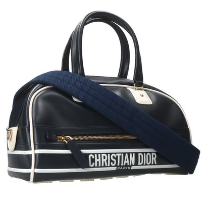 Christian Dior VIBE 2WAY Leather Bowling Bag Size ONE SIZE