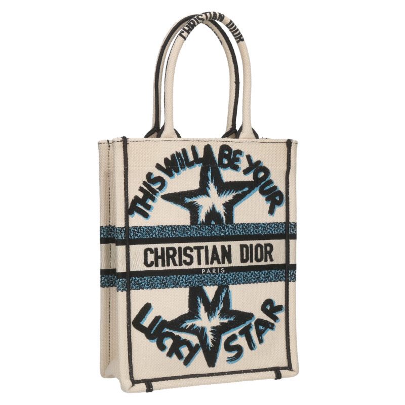 Christian Dior BOOK TOTE Star Canvas Tote Size ONE SIZE