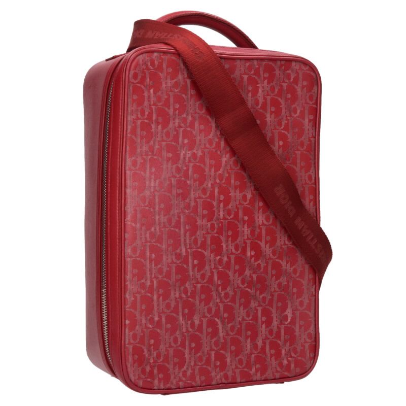 DIOR World Tour Oblique Leather Handbag Red Size ONE SIZE