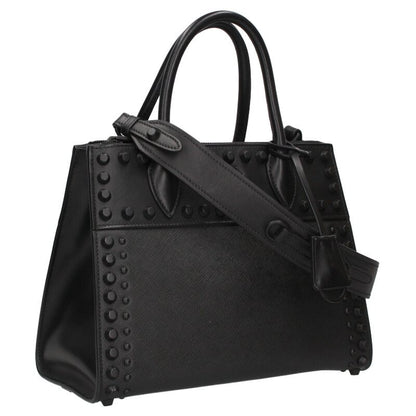 PRADA Paradigm Studded 2WAY Shoulder Bag Black Size ONE SIZE