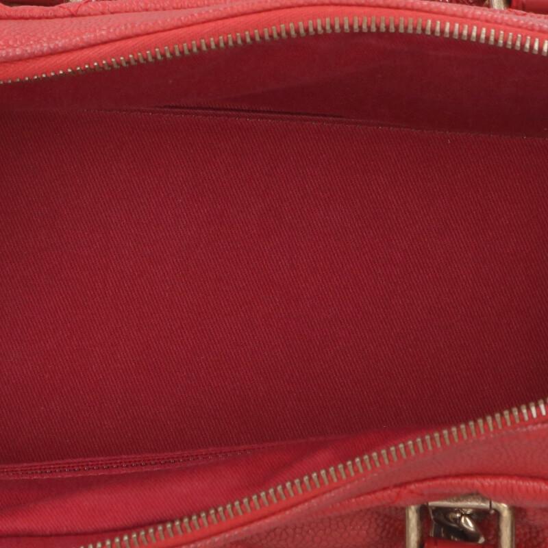 CHANEL Matelasse Caviar Skin Bowling Handbag Size ONE SIZE