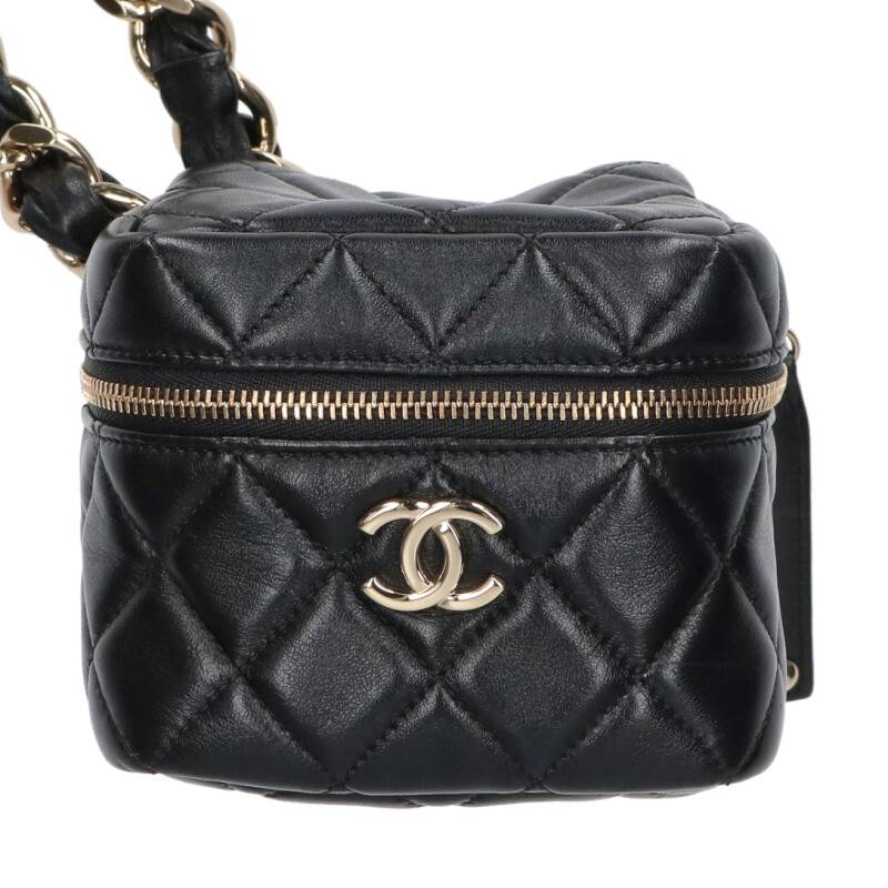 CHANEL Mini Vanity Lambskin Chain Handbag Size ONE SIZE