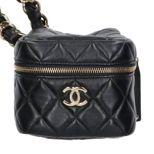 CHANEL Mini Vanity Lambskin Chain Handbag Size ONE SIZE