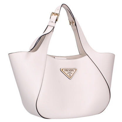 PRADA Triangle Logo Plate Leather Handbag Size ONE SIZE