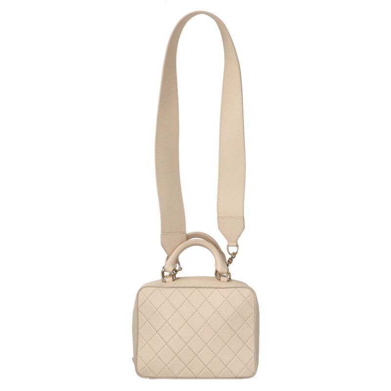 CHANEL Matelasse Vanity 2WAY Handbag Off-White Size ONE SIZE