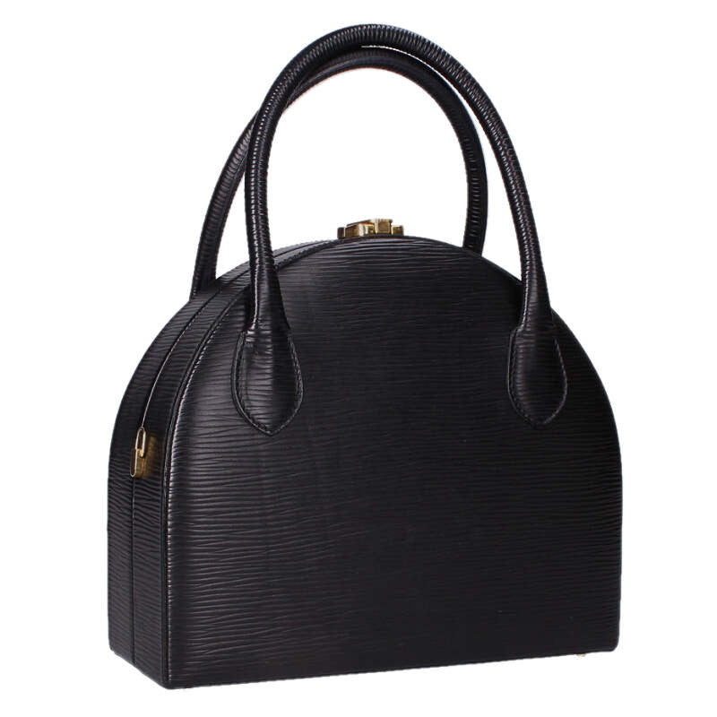 FENDI Epi Leather Handbag Black Size ONE SIZE
