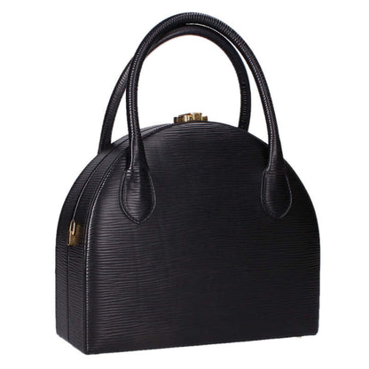 FENDI Epi Leather Handbag Black Size ONE SIZE