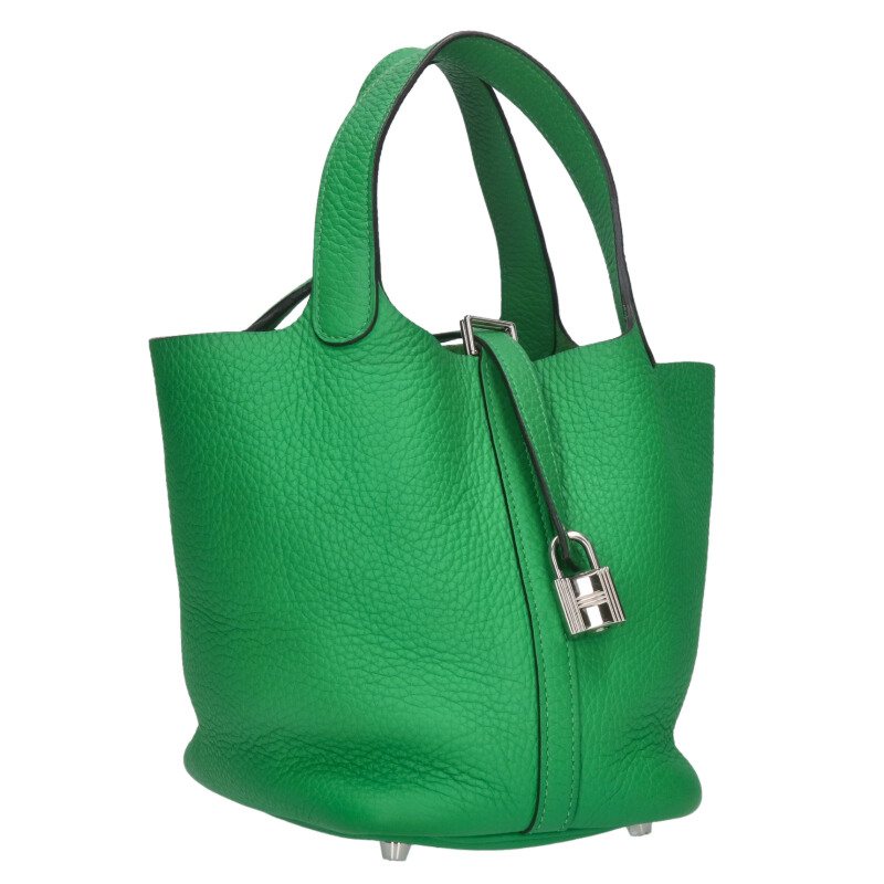 HERMES Picotin PM Taurillon Clemence Green Size ONE SIZE