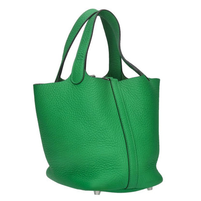 HERMES Picotin PM Taurillon Clemence Green Size ONE SIZE