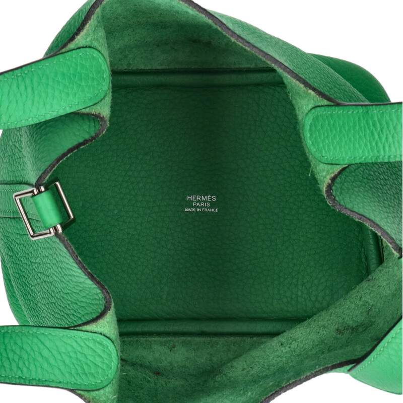 HERMES Picotin PM Taurillon Clemence Green Size ONE SIZE