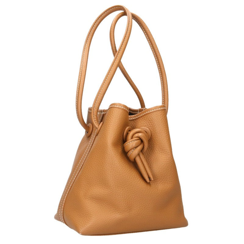 VASIC Leather Handbag Brown Size ONE SIZE