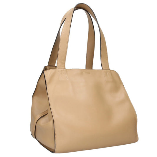 J&M Davidson Leather Handbag Beige Size ONE SIZE
