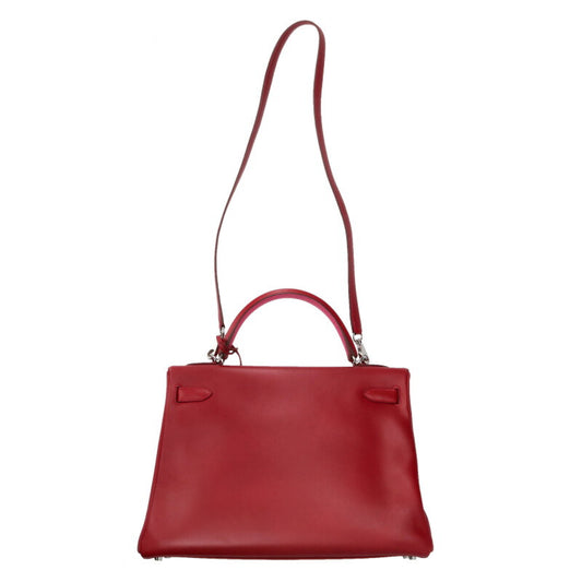 HERMES Kelly Box Calf Leather SV HW Handbag Size ONE SIZE