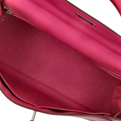 HERMES Kelly Box Calf Leather SV HW Handbag Size ONE SIZE