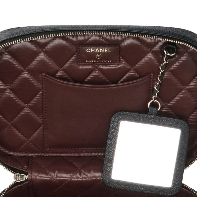CHANEL AP2573 Vanity Caviar Skin GHW Handbag Size ONE SIZE