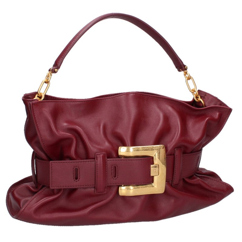 BALMAIN FN0KK990LVGX Square Buckle Leather Size ONE SIZE