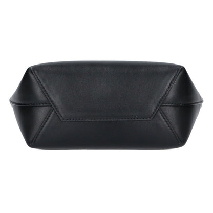 Balenciaga XS 747036 Logo Leather Handbag Black One Size