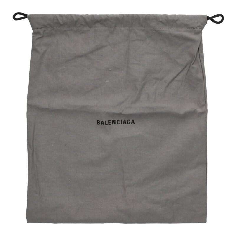 Balenciaga XS 747036 Logo Leather Handbag Black One Size