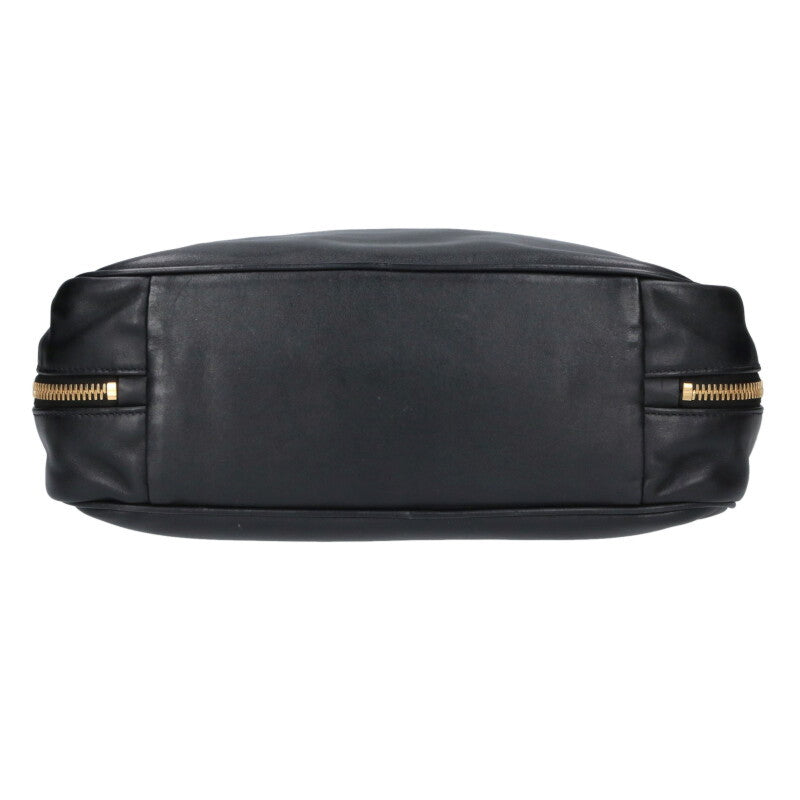 miumiu Logo Embossed Bow Handbag Black Size ONE SIZE
