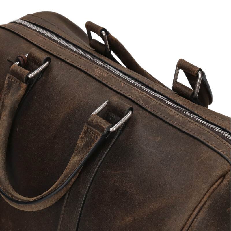 CELINE Large Boston Wax Effect Suede Calfskin Size ONE SIZE
