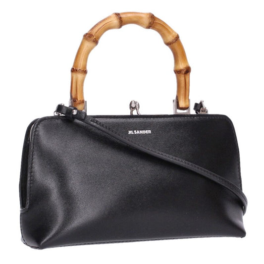 Jil Sander Bamboo Handle Leather Black