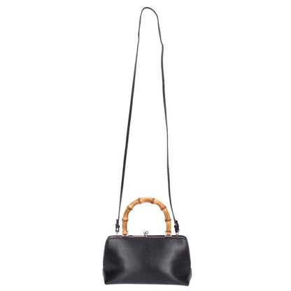 Jil Sander Bamboo Handle Leather Black