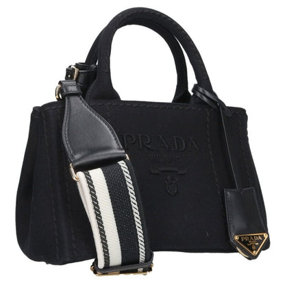 PRADA Jardiniere Cotton Canvas 2Way Mini Size ONE SIZE