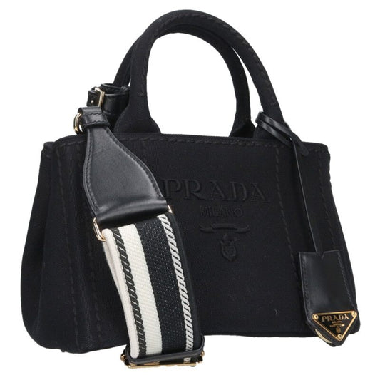 PRADA Jardiniere Cotton Canvas 2Way Mini Size ONE SIZE