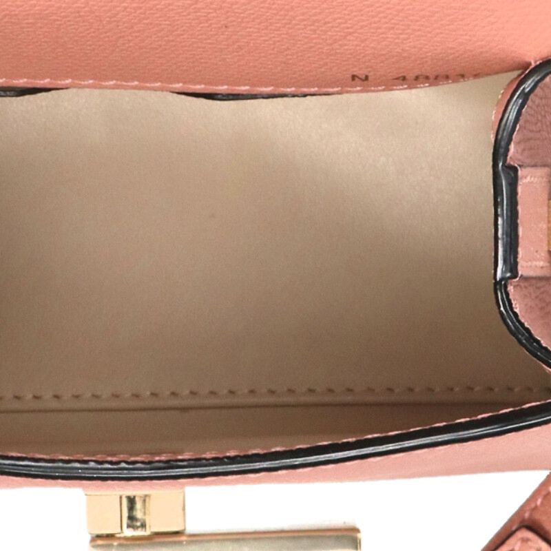 Valextra Iside Micro Leather 2Way Handbag Pink Size ONE SIZE