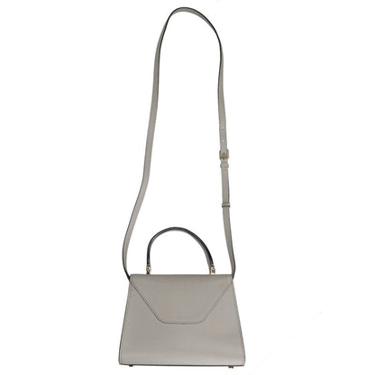 Valextra Mini Iside Leather 2Way Handbag Gray Size ONE SIZE