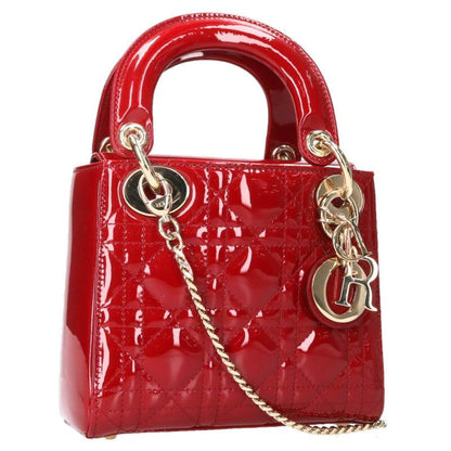 Christian Dior Lady Dior Cannage Patent Mini Size ONE SIZE