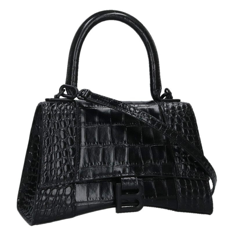 BALENCIAGA Hourglass Small Croc Embossed Size ONE SIZE