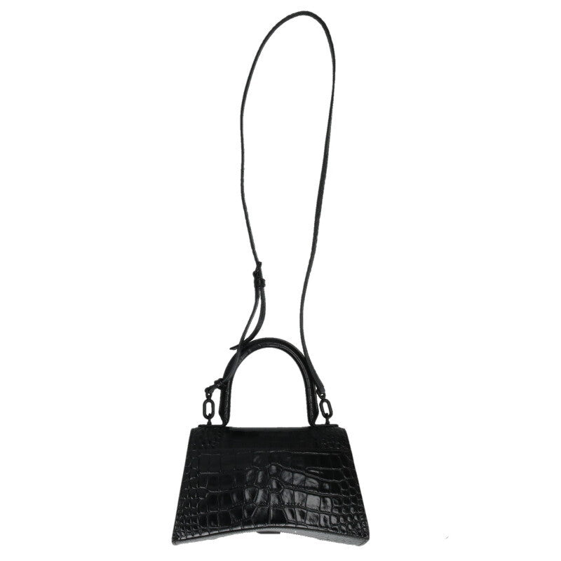 BALENCIAGA Hourglass Small Croc Embossed Size ONE SIZE