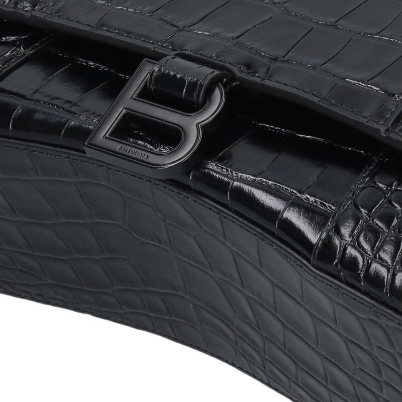 BALENCIAGA Hourglass Small Croc Embossed Size ONE SIZE