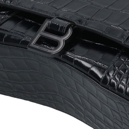 BALENCIAGA Hourglass Small Croc Embossed Size ONE SIZE