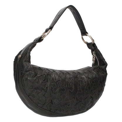 Chrome Hearts Hobo Cross Patch Leather Handbag