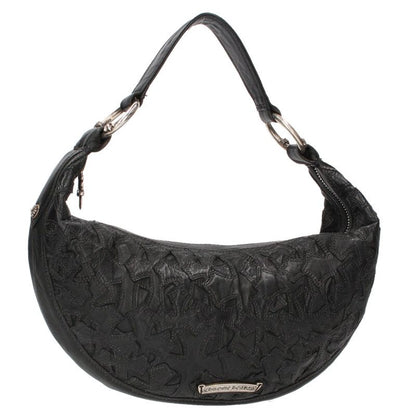 Chrome Hearts Hobo Cross Patch Leather Handbag