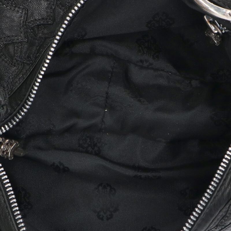 Chrome Hearts Hobo Cross Patch Leather Handbag