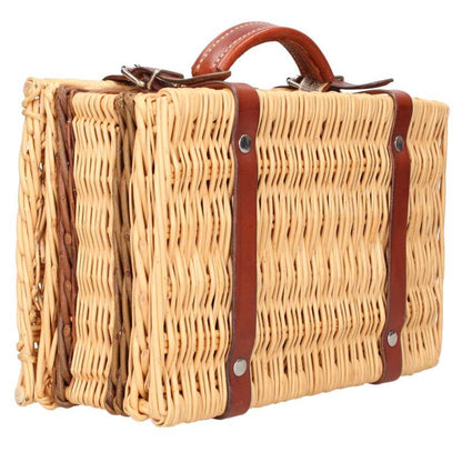 CHANEL Limited Ed Wicker Straw Handbag Beige Size ONE SIZE