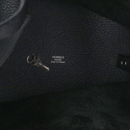 HERMES Picotin Lock MM Clemence Leather Noir Size ONE SIZE