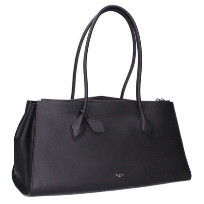 ALAIA Le Teckel Calfskin Handbag Black/Silver Size ONE SIZE