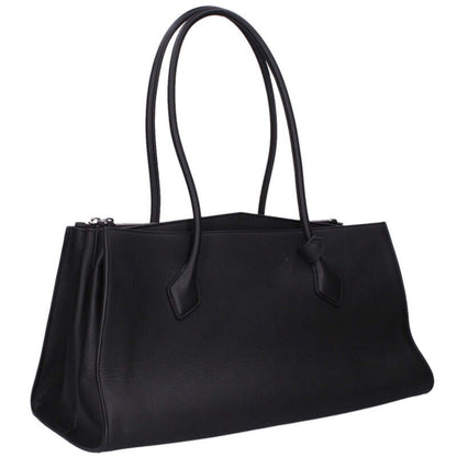 ALAIA Le Teckel Calfskin Handbag Black/Silver Size ONE SIZE