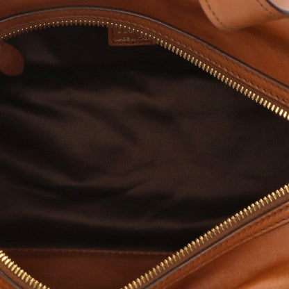 miumiu 5BB182 Top Handle Leather Handbag Brown Size ONE SIZE