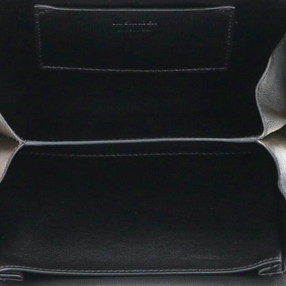 JIL SANDER Logo Embossed Leather Handbag Black Size ONE SIZE