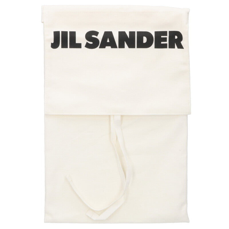 JIL SANDER Logo Embossed Leather Handbag Black Size ONE SIZE
